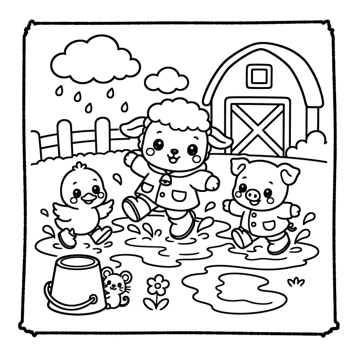 A page from Cute Animals on the Farm
