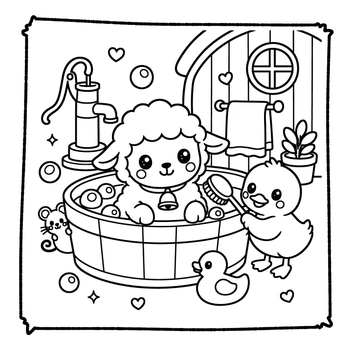 A page from Cute Animals on the Farm
