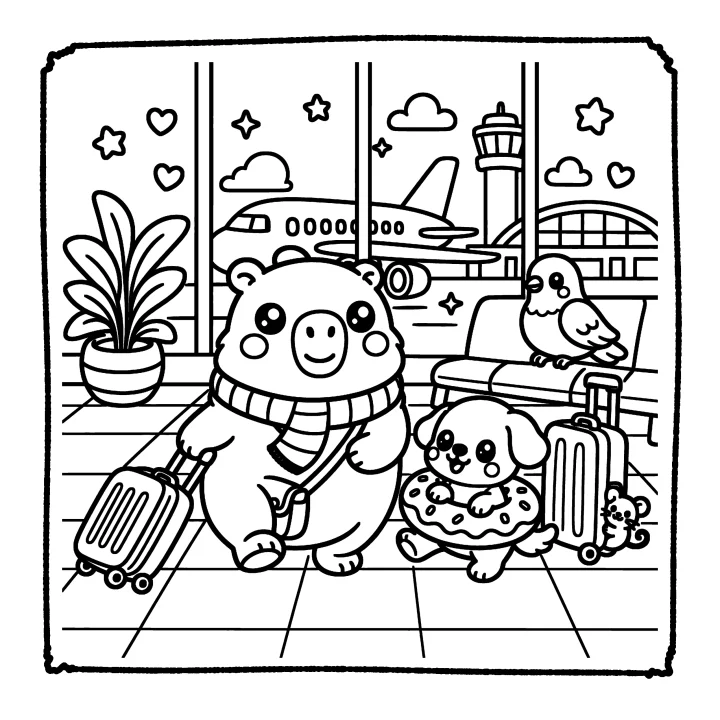 A page from Cute Capybara Around the World