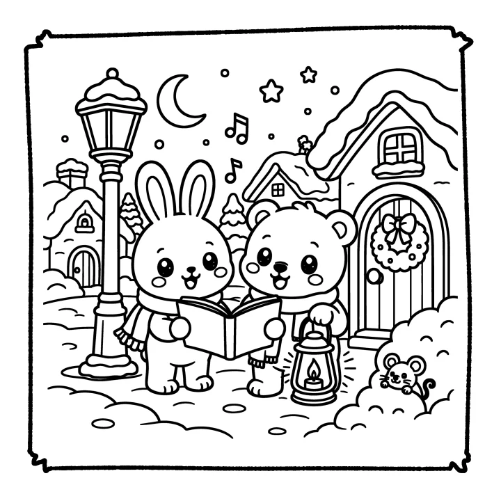 A page from Cute Animals Christmas — Winter Wonderland
