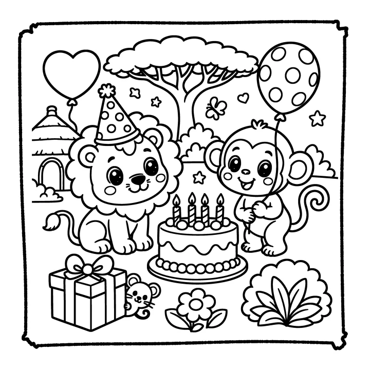 A page from Cute Safari Friends