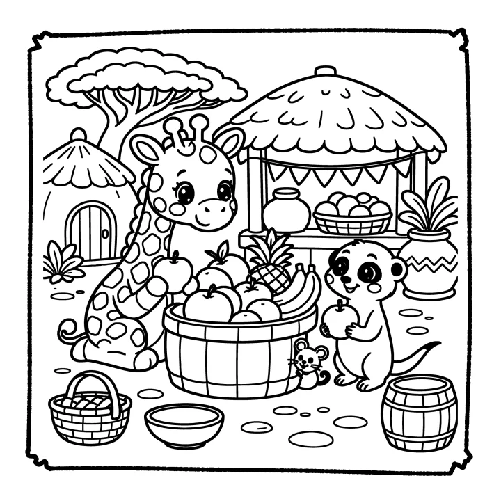A page from Cute Safari Friends