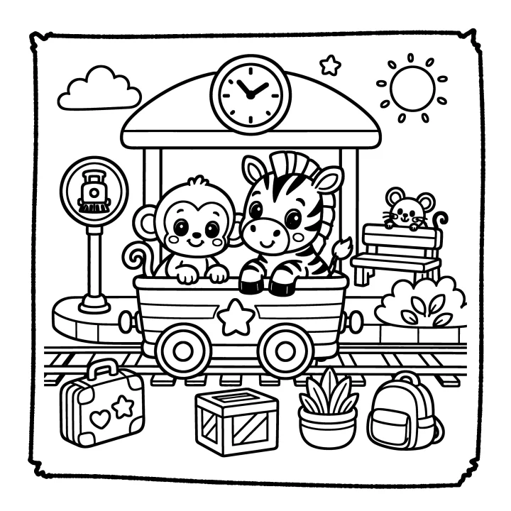 A page from Cute Safari Friends