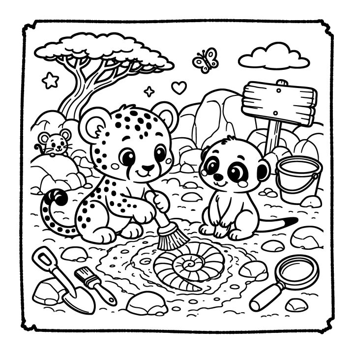 A page from Cute Safari Friends