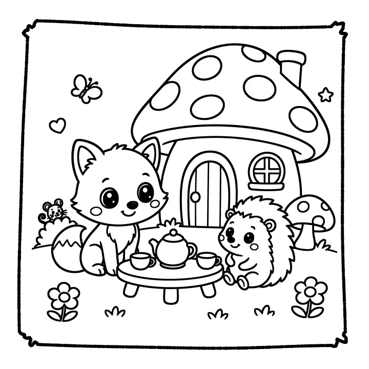 A page from Cute Woodland Friends Adventures