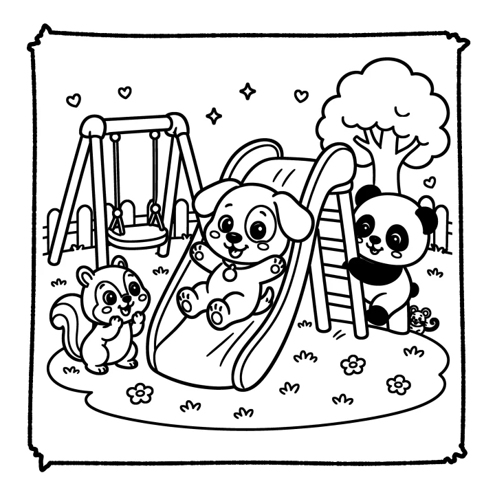 A page from Cute Puppy Adventures